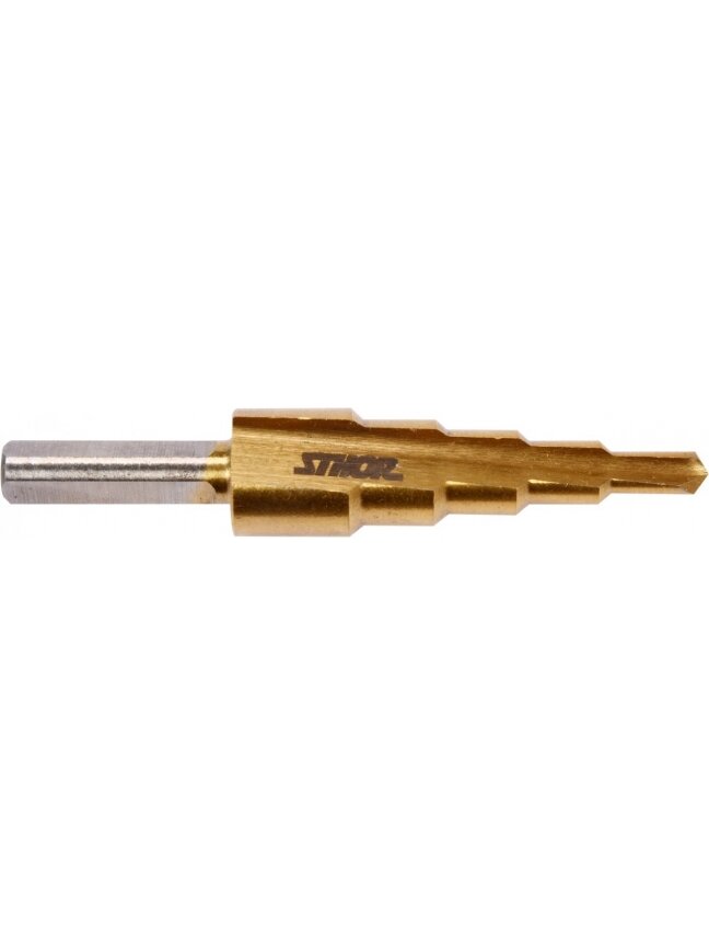 Grąžtas metalui pakopinis HSS 4-12mm Sthor | 4; 6; 8; 10; 12mm 1 Grąžtas metalui pakopinis HSS 4-12mm Sthor | 4; 6; 8; 10; 12mm 1