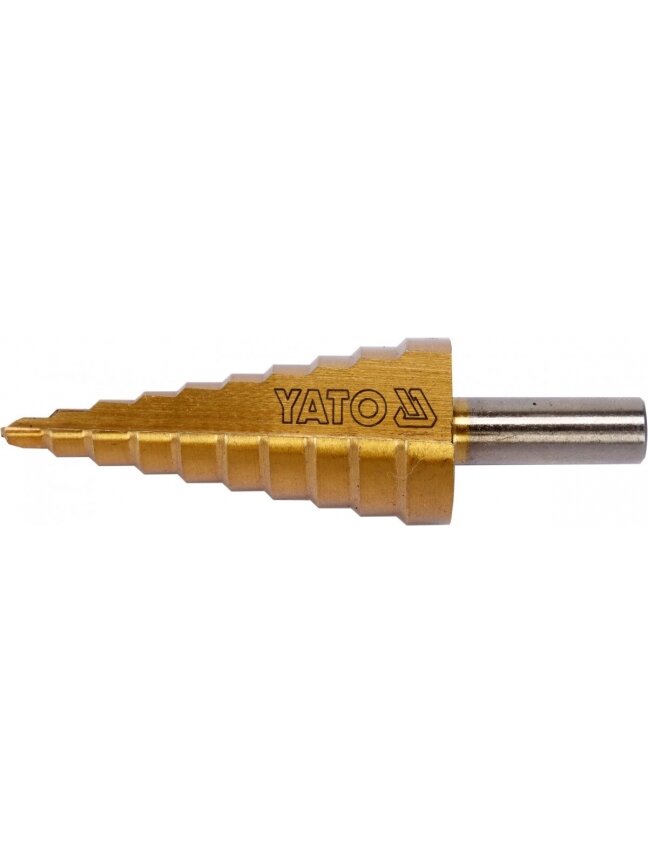 Grąžtas metalui pakopinis HSS 4-22mm Yato | 4; 6; 8; 10; 12; 14; 16; 18; 20; 22mm 4 Grąžtas metalui pakopinis HSS 4-22mm Yato | 4; 6; 8; 10; 12; 14; 16; 18; 20; 22mm 4
