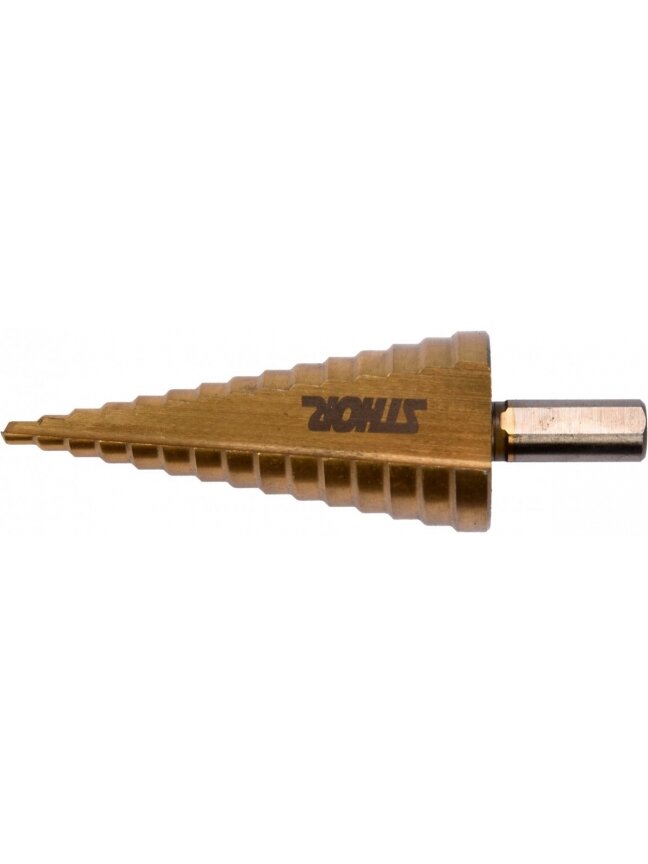 Grąžtas metalui pakopinis HSS 4-32mm Sthor | 4; 6; 8; 10; 12; 14; 16; 18; 20; 22; 24; 26; 28; 30; 32mm 4 Grąžtas metalui pakopinis HSS 4-32mm Sthor | 4; 6; 8; 10; 12; 14; 16; 18; 20; 22; 24; 26; 28; 30; 32mm 4