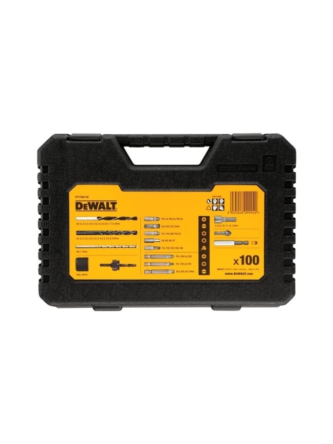 Grąžtų ir sukimo antgalių komplektas Dewalt, 100 vnt. 1