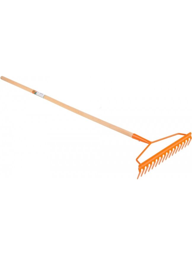 Grėblys metalinis su kotu Flo | 140cm, 14 dantų Grėblys metalinis su kotu Flo | 140cm, 14 dantų