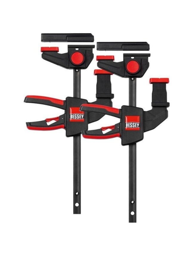 Greitos fiksacijos spaustuvas Bessey EZR15SET; 150 mm; 2 vnt Greitos fiksacijos spaustuvas Bessey EZR15SET; 150 mm; 2 vnt