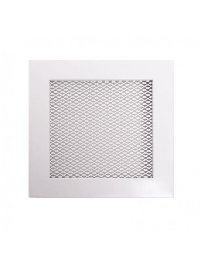 Grotelės židiniui HEARTH, baltos, 170 x 170 mm