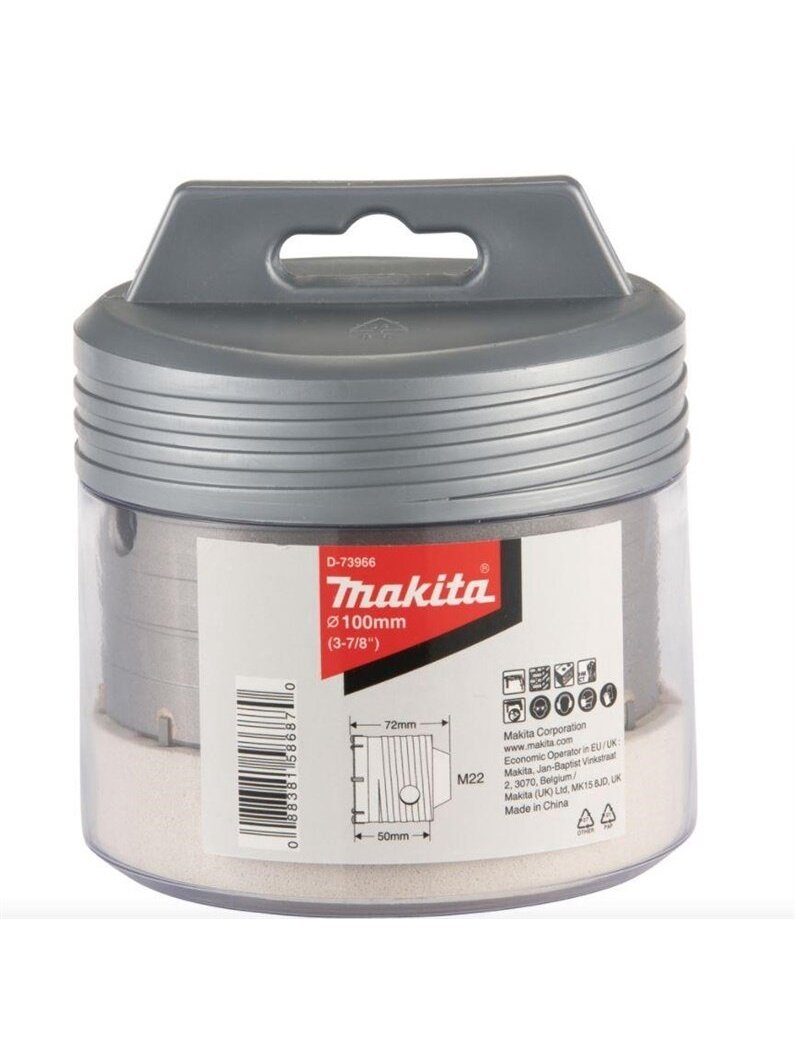 Gręžimo karūna Makita D-73966, 100 mm 1 Gręžimo karūna Makita D-73966, 100 mm 1