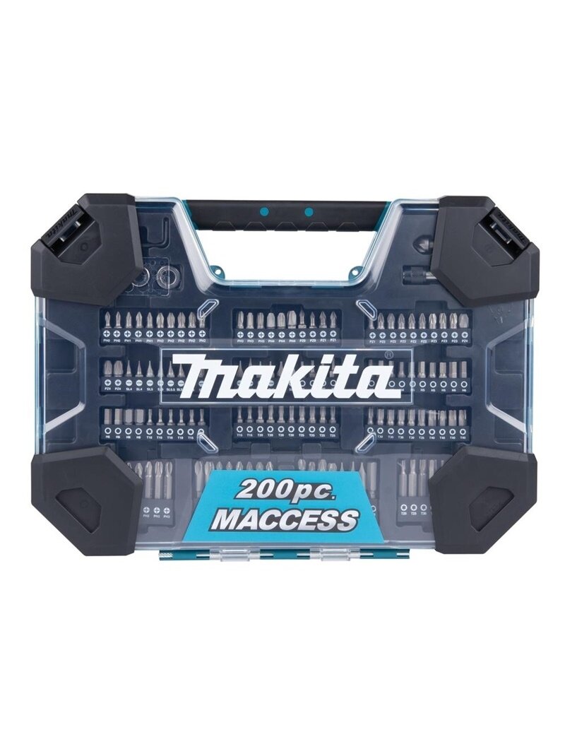 Grąžtų ir sukimo antgalių rinkinys Makita 200 vnt Grąžtų ir sukimo antgalių rinkinys Makita 200 vnt