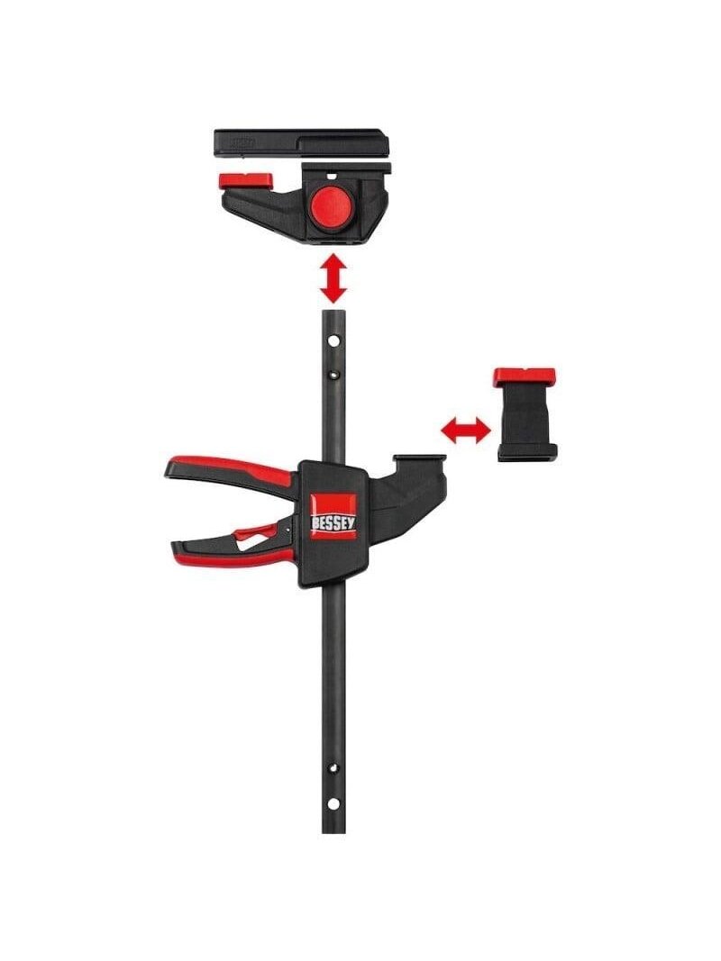 Greitos fiksacijos spaustuvas Bessey EZR15SET; 150 mm; 2 vnt 2 Greitos fiksacijos spaustuvas Bessey EZR15SET; 150 mm; 2 vnt 2