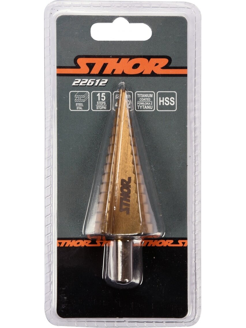 Grąžtas metalui pakopinis HSS 4-32mm Sthor | 4; 6; 8; 10; 12; 14; 16; 18; 20; 22; 24; 26; 28; 30; 32mm 5 Grąžtas metalui pakopinis HSS 4-32mm Sthor | 4; 6; 8; 10; 12; 14; 16; 18; 20; 22; 24; 26; 28; 30; 32mm 5