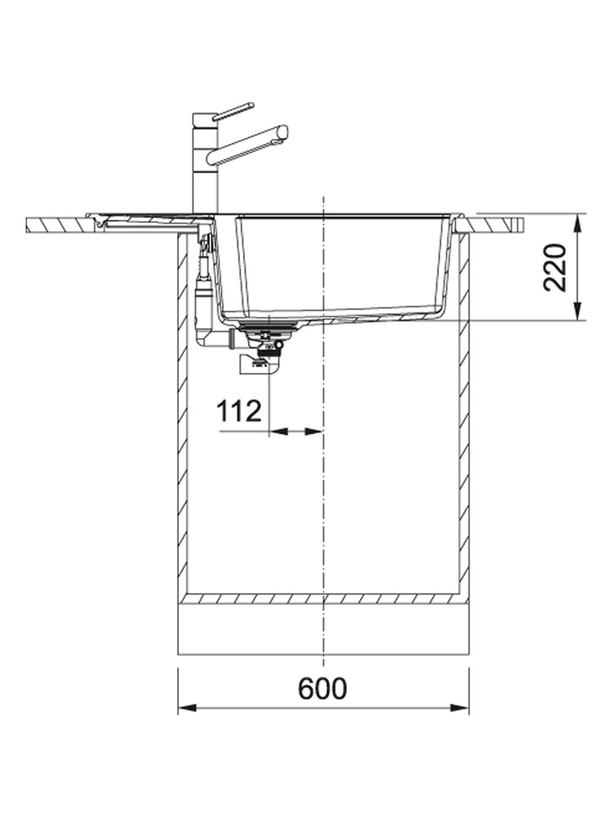 Granitinė plautuvė Franke Urban, UBG 611-78 XL, juoda matinė, juodas ventilis 4 Granitinė plautuvė Franke Urban, UBG 611-78 XL, juoda matinė, juodas ventilis 4