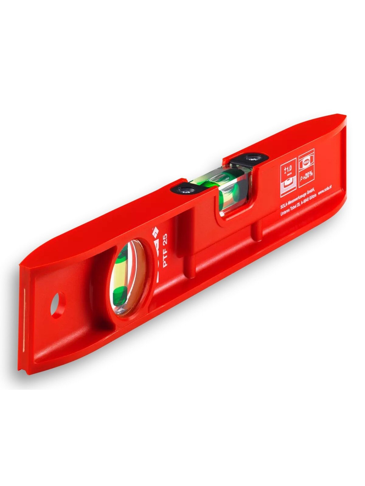 Gulsčiukas PTF plastikinis (torpedo) Sola 2L (1mm/m) | 25cm Gulsčiukas PTF plastikinis (torpedo) Sola 2L (1mm/m) | 25cm