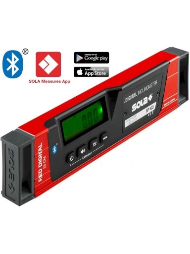 Gulsčiukas RED25 skaitmeninis (BlueTooth) Sola | 25cm, 0.05°-0,1°