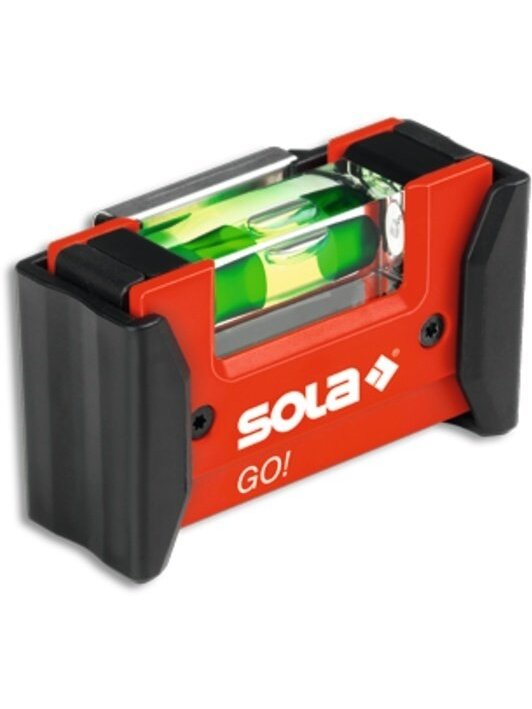 Gulsčiukas GO! su įdėklu Sola | 75x35x45mm; 1.00mm/m(0,057°) Gulsčiukas GO! su įdėklu Sola | 75x35x45mm; 1.00mm/m(0,057°)