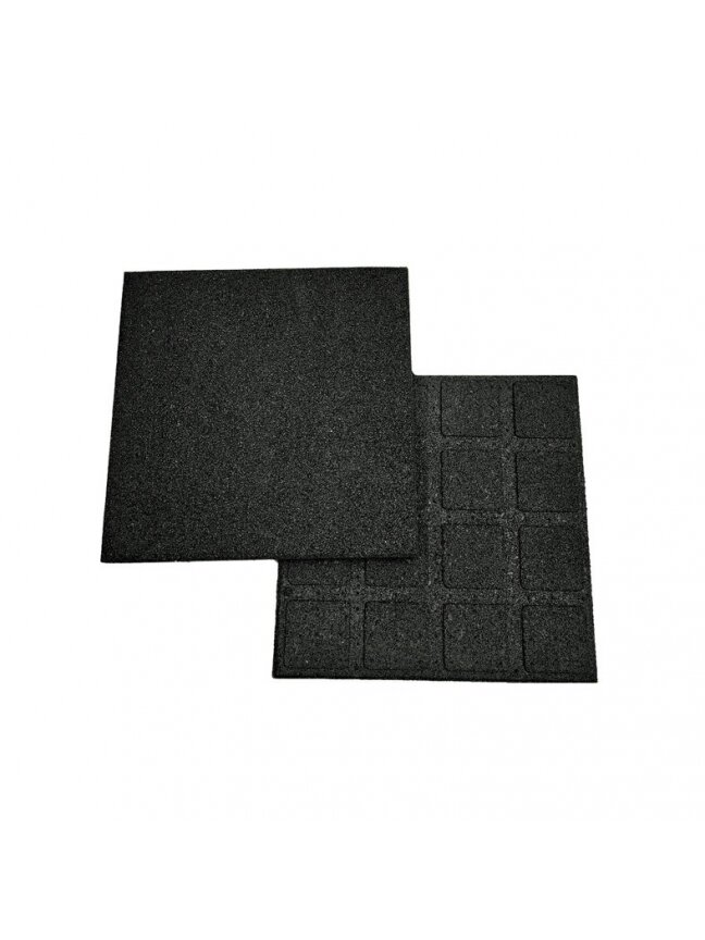 Guminė plytelė, 50 x 50 x 3 cm, juoda Guminė plytelė, 50 x 50 x 3 cm, juoda