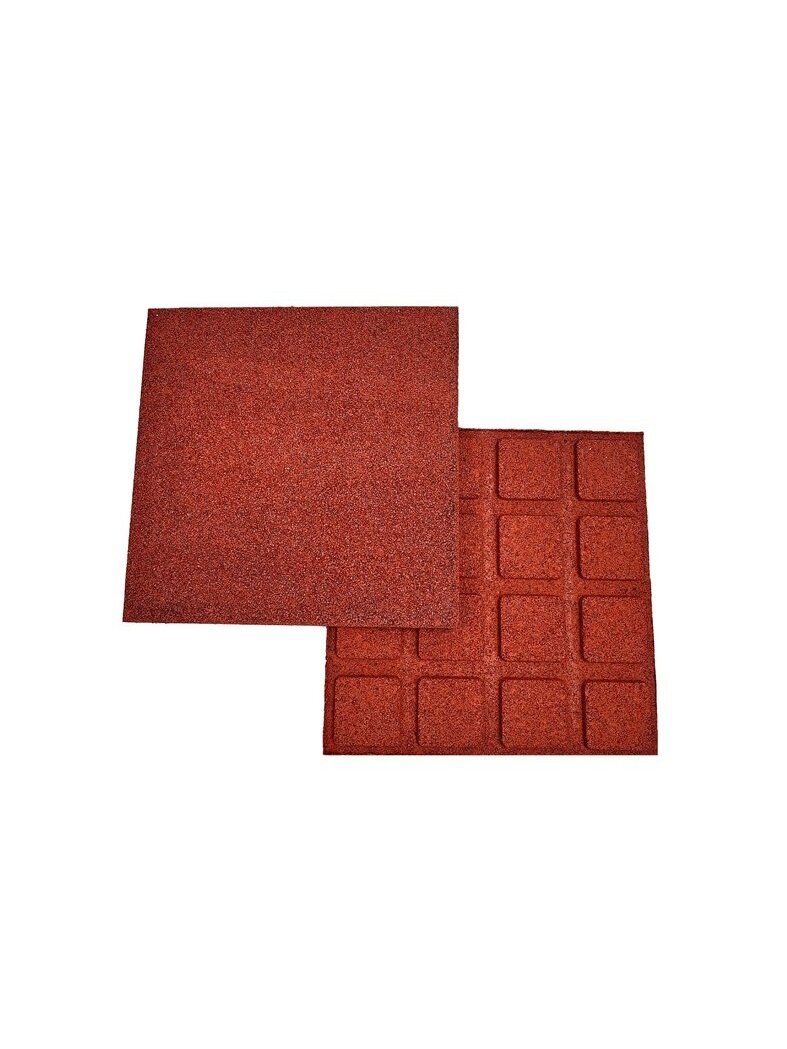 Guminė plytelė, 50 x 50 x 2 cm, raudona Guminė plytelė, 50 x 50 x 2 cm, raudona