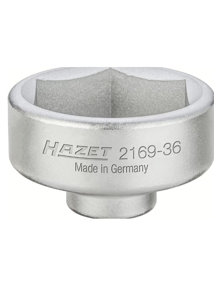 HAZET alyvos filtro raktas - 3/8 colio (10 mm) kvadratinis, tuščiaviduris (2169-36)