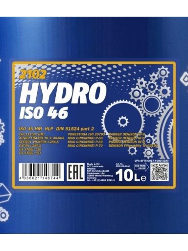 Hidraulinis tepalas Mannol ISO 46, 10 l
