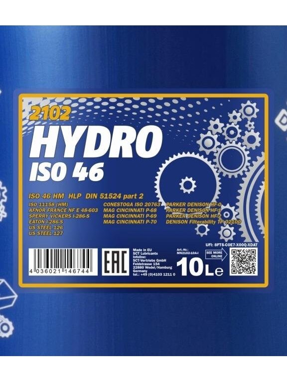 Hidraulinis tepalas Mannol ISO 46, 10 l 1