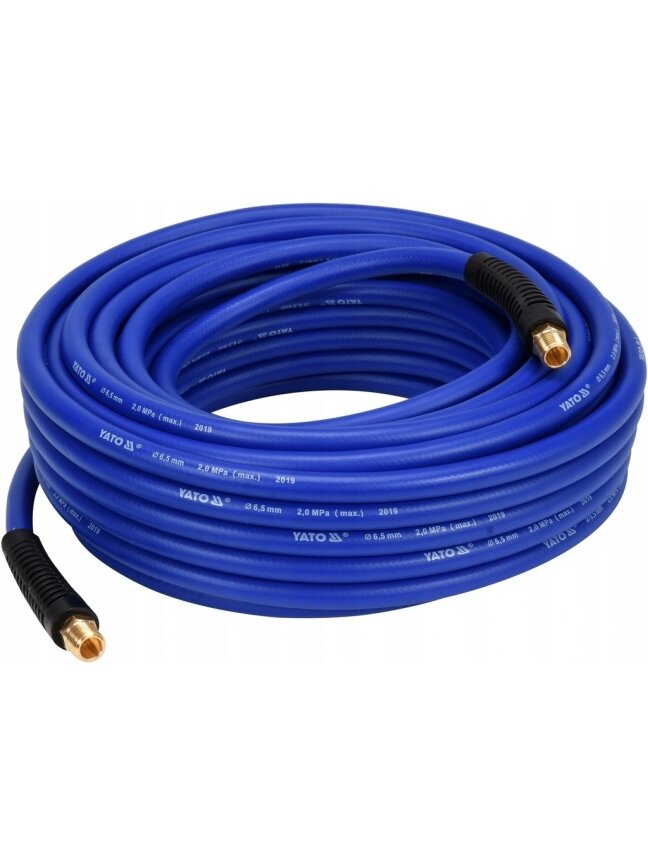 ⬡ Hibridinė oro žarna su išoriniais sriegiais 3/8" (Ø12,5x17 mm) 10 m (YT24236, YATO) ⬡ Hibridinė oro žarna su išoriniais sriegiais 3/8" (Ø12,5x17 mm) 10 m (YT24236, YATO)