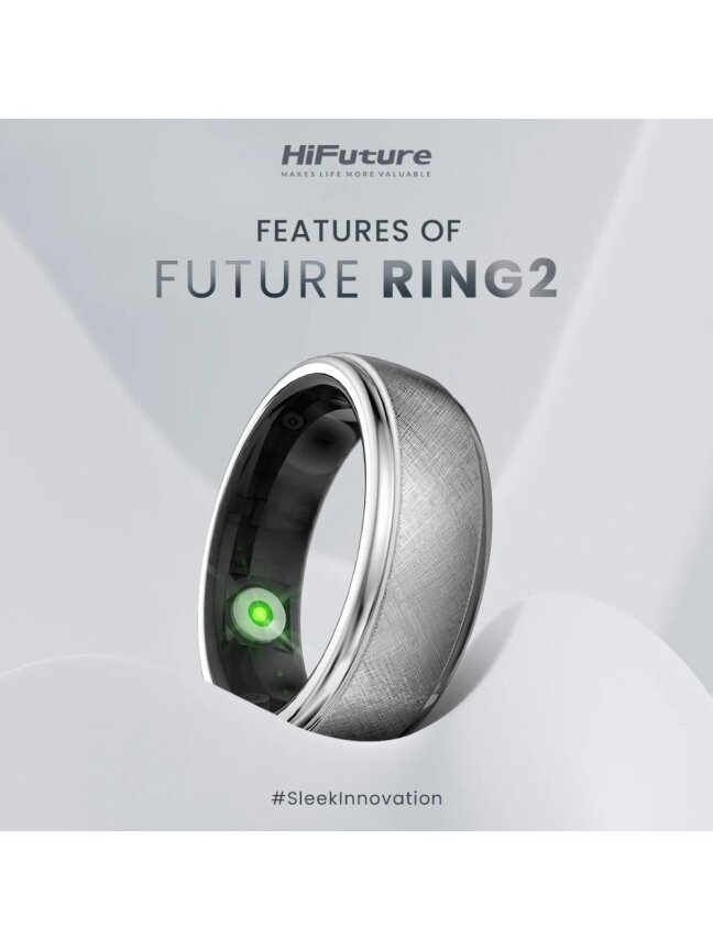 HiFuture Smart Ring2 Titanium Silver Išmanusis žiedas 10 (62mm) 7