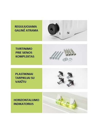Horizontalaus profilio laikiklis (iki 140kg, 800x465x375mm)