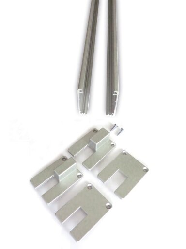 Horizontalus uždengimo komplektas SCRIGNIO ESSENTIAL GALSS-H INOX