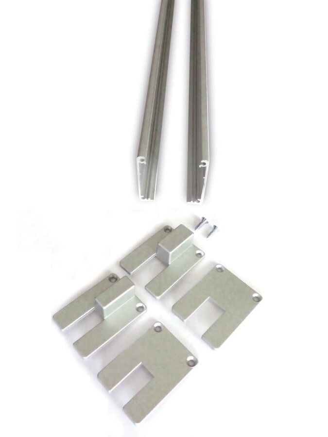 Horizontalus uždengimo komplektas SCRIGNIO ESSENTIAL GALSS-H INOX