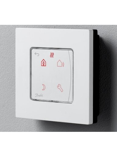 Icon™  su displėjumi, programuojamas, virštinkinis patalpos termostatas 230V/50Hz, temp. ribos 5-35C, 3(1)A/230V AC