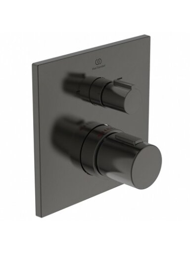 Ideal Standard Ceratherm C100 potinkinis termostatinis maišytuvas dušui ir voniai, išorinė dalis, matinė juoda