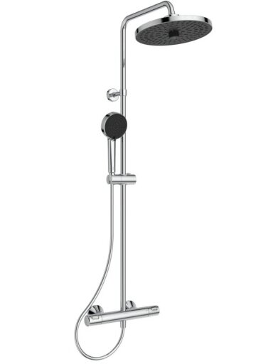 Ideal Standard Ceratherm T25+ dušo sistema su termostatiniu maišytuvu, dušo galva Ø260 mm, rankinis dušas Ø100 mm, chrom