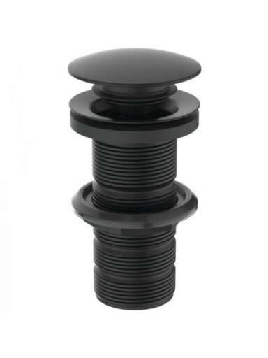 Ideal Standard Click - Clack dugno vožtuvas 1 1/4” (32 mm) be persipylimo, matinė juoda
