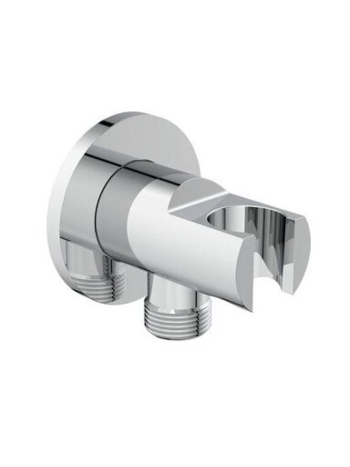 Ideal Standard dušo žarnos pajungimo alkūnė su laikikliu, chromas