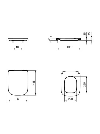 Ideal Standard i.life B sėdynė su Soft close dangčiu, balta