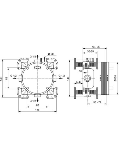 Ideal Standard potinkinė maišytuvo dalis EASY-BOX KIT1