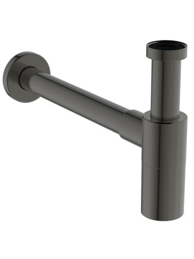 Ideal Standart Ipalyss dekoratyvinis praustuvo sifonas, G1 1/4, matinė juoda spalva