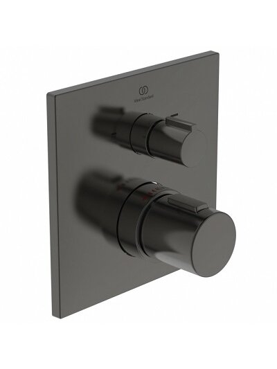 Ideal Standard Ceratherm C100 potinkinis termostatinis maišytuvas dušui ir voniai, išorinė dalis, matinė juoda