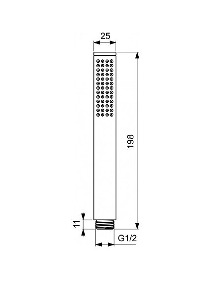 Ideal Standard metalinis rankinis dušas "stick", matinė juoda 1 Ideal Standard metalinis rankinis dušas "stick", matinė juoda 1