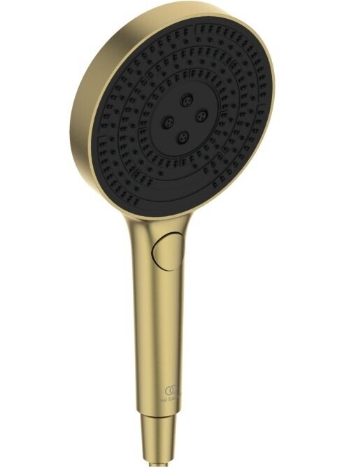 Ideal Standard Idealrain SOLOS rankinė dušo galva 130 mm, 3 funkcijos, 8 l/min, šlifuotas auksas