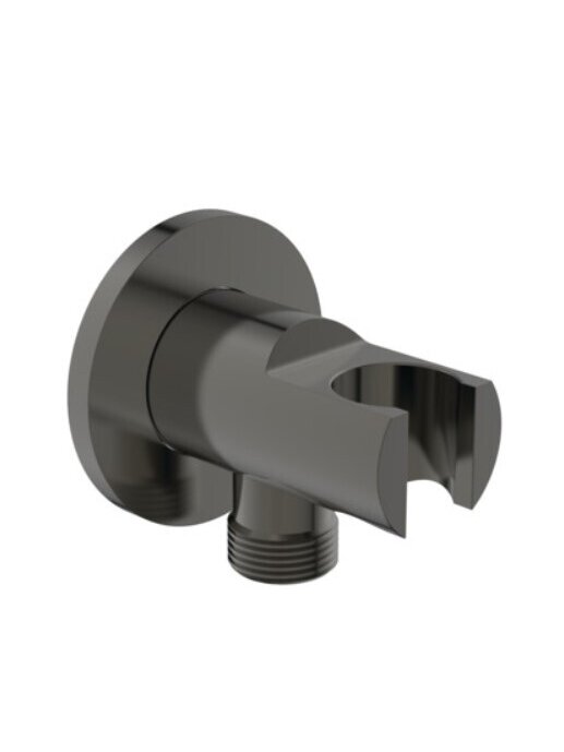 Ideal Standard dušo žarnos pajungimo alkūnė su laikikliu, magnetic grey spalva