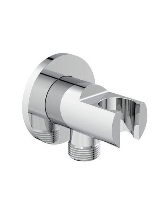 Ideal Standard dušo žarnos pajungimo alkūnė su laikikliu, chromas Ideal Standard dušo žarnos pajungimo alkūnė su laikikliu, chromas