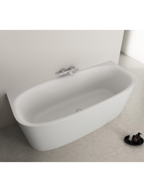 Ideal Standard Dea Duo prie sienos statina akrilinė vonia 180x80 cm  su Click-Clack nuotekų vožtuvu, vidus ir išorė mati