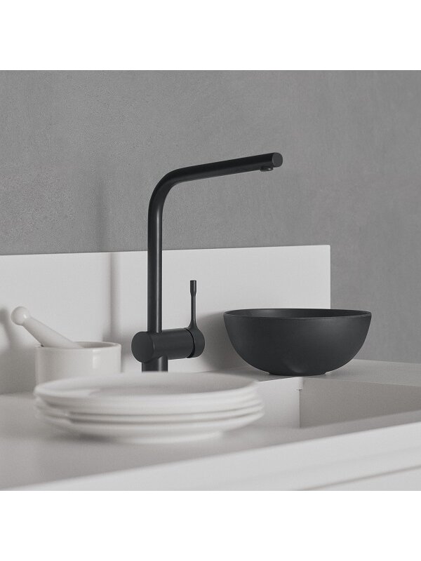 Ideal Standard CERALOOK plautuvės maišytuvas su sukiojamu snapu, CLICK technologija, juodas matinis 1 Ideal Standard CERALOOK plautuvės maišytuvas su sukiojamu snapu, CLICK technologija, juodas matinis 1