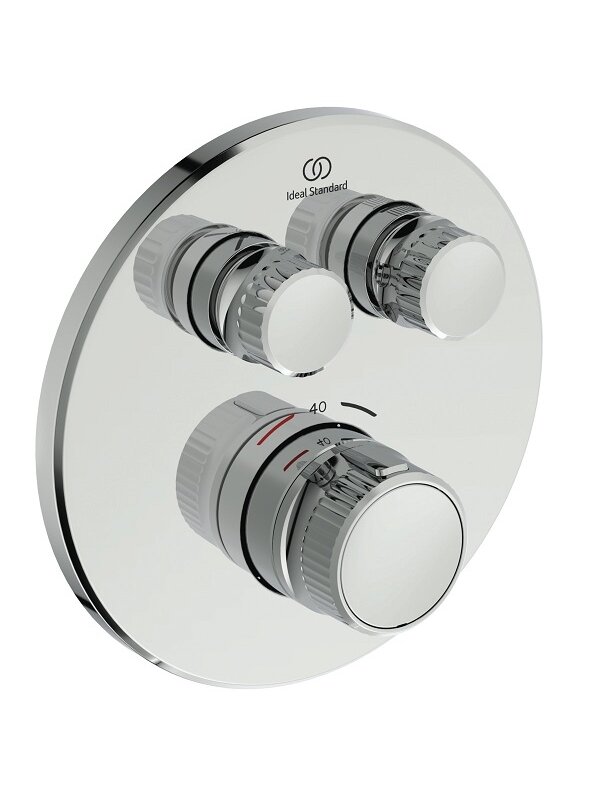 Ideal Standard Ceratherm Navigo potinkinė termostatinė sistema: apvali 300 mm metalinė galva, rankinis dušas, 1/2 alkūnė 1 Ideal Standard Ceratherm Navigo potinkinė termostatinė sistema: apvali 300 mm metalinė galva, rankinis dušas, 1/2 alkūnė 1