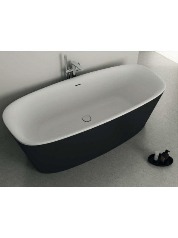 Ideal Standard Dea Duo laisvai pastatoma akrilinė vonia 180x80 cm su Click-Clack nuotekų vožtuvu, vidus matinė balta ir 1 Ideal Standard Dea Duo laisvai pastatoma akrilinė vonia 180x80 cm su Click-Clack nuotekų vožtuvu, vidus matinė balta ir 1