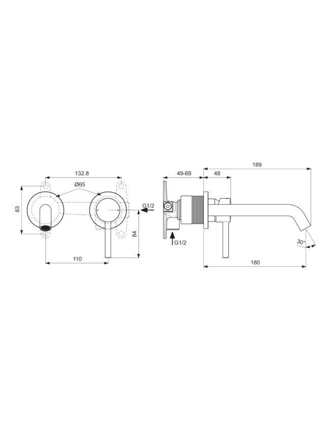 Ideal Standard Ceraline potinkinis praustuvo vandens maišytuvas, 180 mm snapas 2