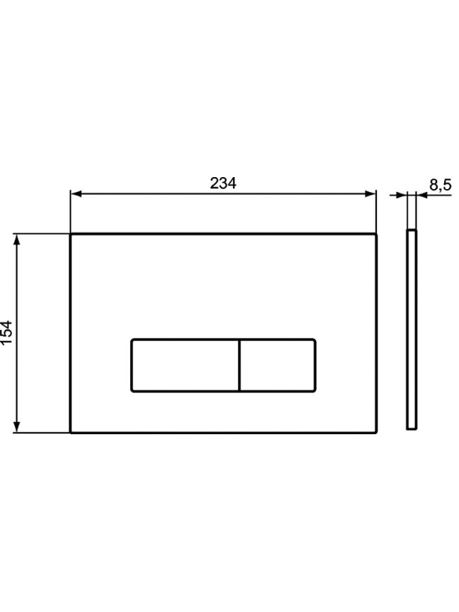 Ideal Standard OLEAS M2 mechaninis nuleidimo klavišas, baltas 1 Ideal Standard OLEAS M2 mechaninis nuleidimo klavišas, baltas 1