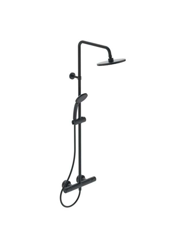 Ideal Standard termostatinė dušo sistema CTHERM 25, apvali 200 mm galva, 100mm rankinis dušas, juoda matinė 3 Ideal Standard termostatinė dušo sistema CTHERM 25, apvali 200 mm galva, 100mm rankinis dušas, juoda matinė 3