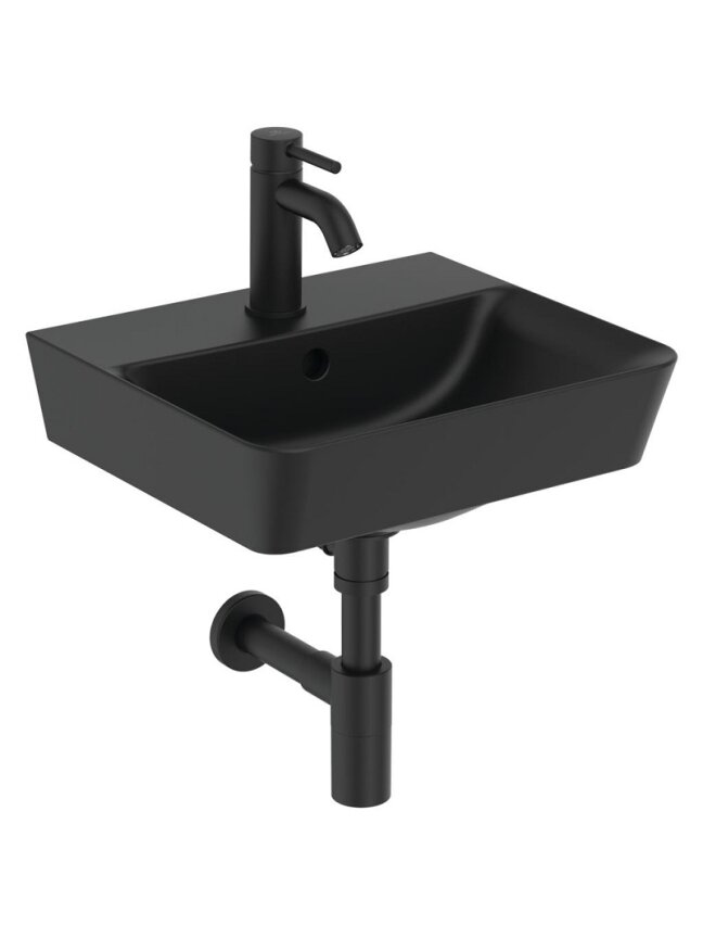 Ideal Standart Ipalyss dekoratyvinis praustuvo sifonas, G1 1/4, matinė juoda spalva 1 Ideal Standart Ipalyss dekoratyvinis praustuvo sifonas, G1 1/4, matinė juoda spalva 1