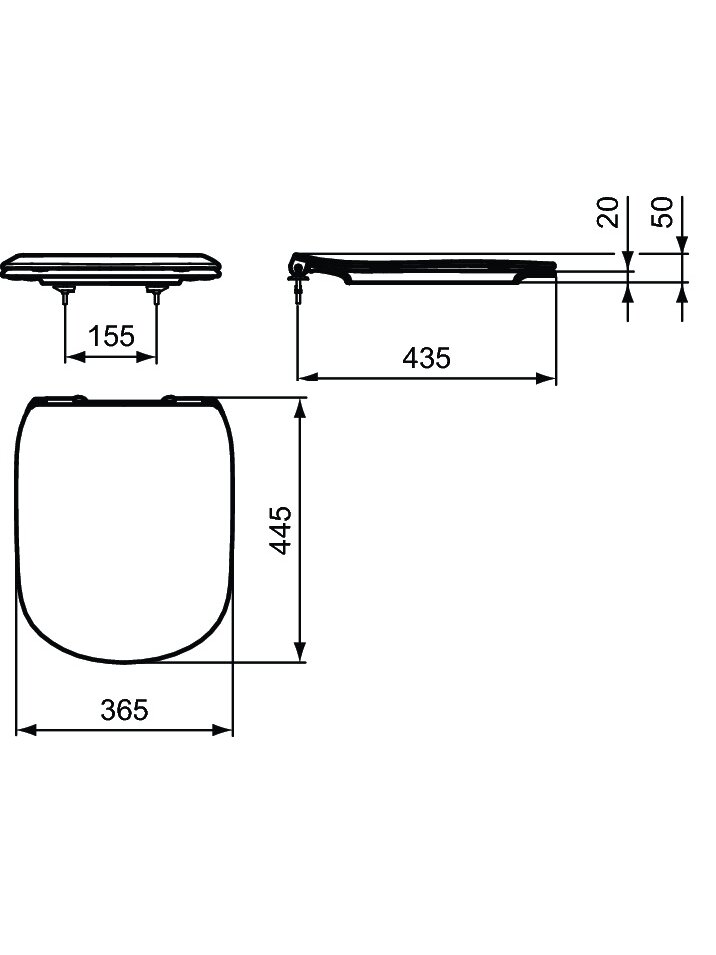 Ideal Standard unitazo sėdynė su dangčiu TESI WC, su Softclose mechanizmu, baltas 1 Ideal Standard unitazo sėdynė su dangčiu TESI WC, su Softclose mechanizmu, baltas 1