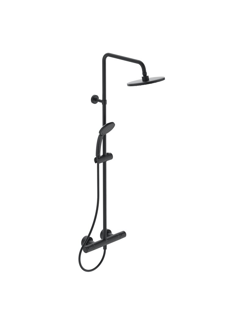 Ideal Standard termostatinė dušo sistema CTHERM 25, apvali 200 mm galva, 100mm rankinis dušas, juoda matinė 3 Ideal Standard termostatinė dušo sistema CTHERM 25, apvali 200 mm galva, 100mm rankinis dušas, juoda matinė 3