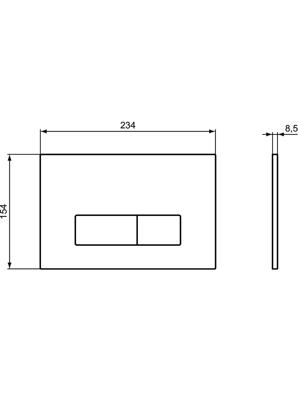 Ideal Standard Oleas M2 nuleidimo mygtukas, matinis juodas 2