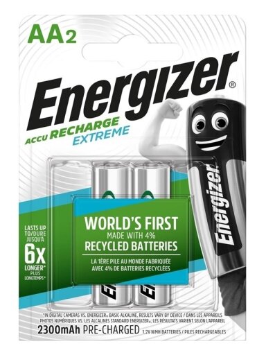 Įkraunami elementai ENERGIZER AA, 2300 mAh, 2 vnt.